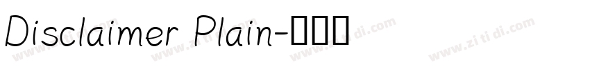 Disclaimer Plain字体转换